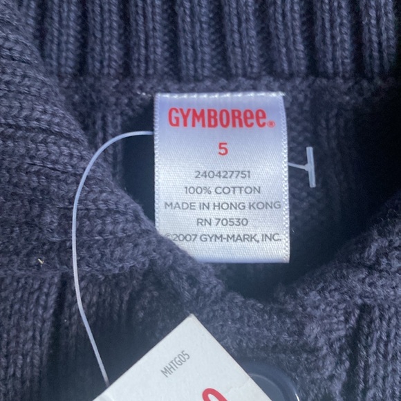 New Gymboree Color-Navy Button Cardigan Size 5 - Picture 3 of 5